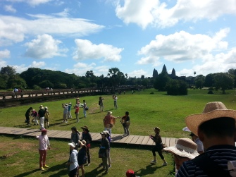 The inside view of Angkor Wat. Majestic